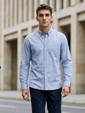 John Varvatos SZ XL Casual Button Down Preppy Shirt